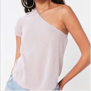 Silence and noise one shoulder lavender top